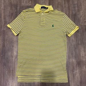 Yellow and Navy striped polo